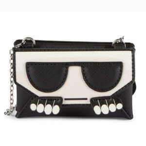 ✨️🖤 NWT Karl Lagerfeld Peeking Karl Chain Crossbody Card Case ✨️🖤